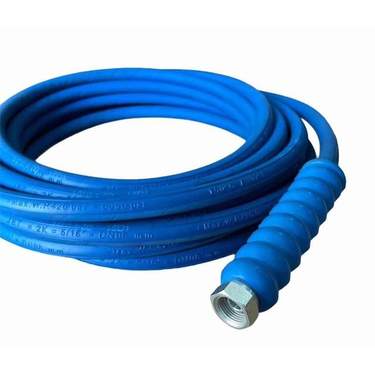 Tubo alta pressione JET WASH 5/16 BLU raccordato da 10 metri - IMG 0